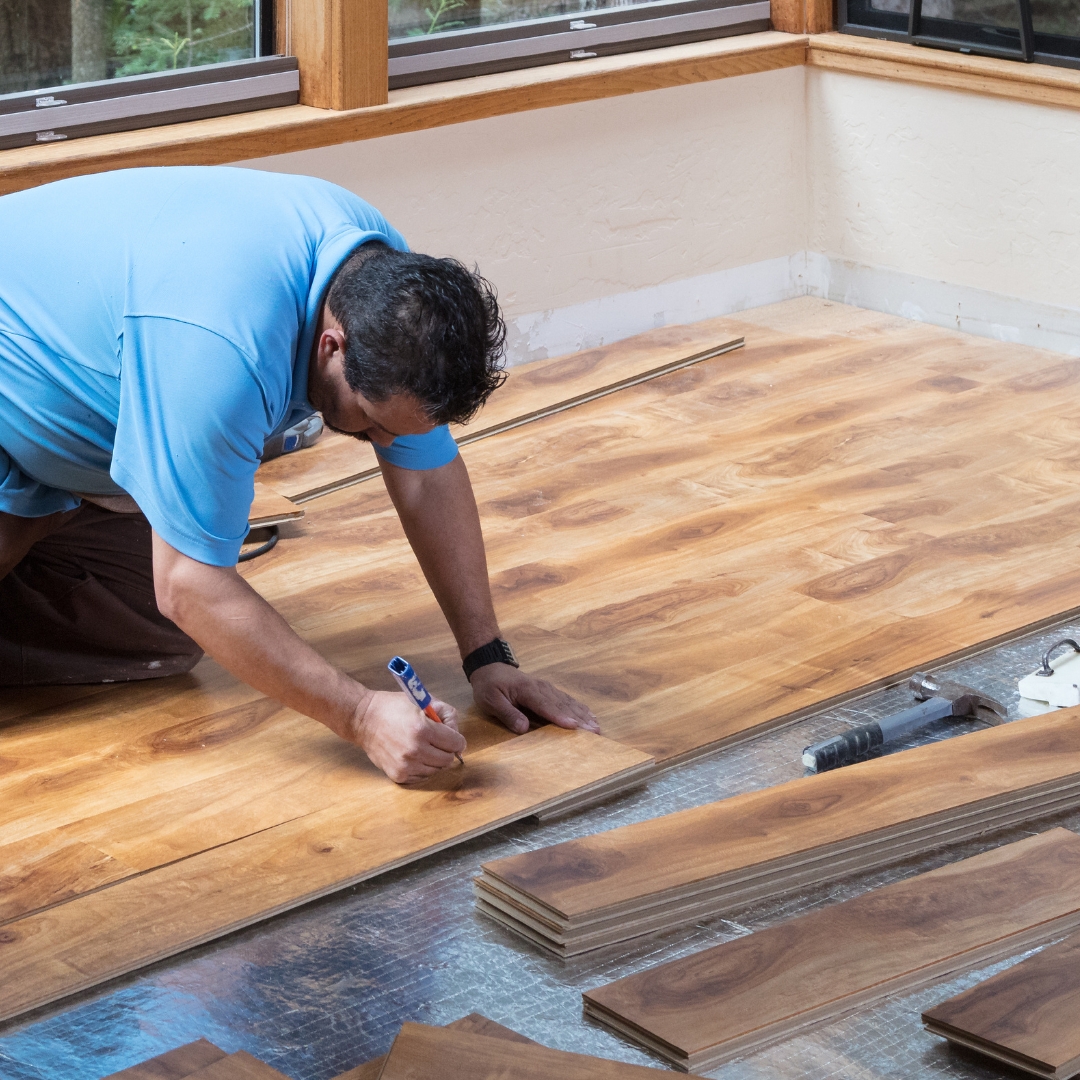 Professional hardwood flooring installation