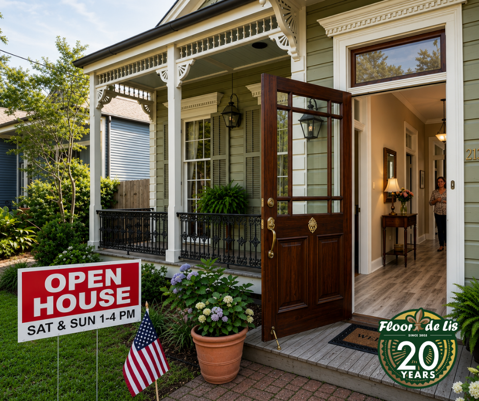 New Orleans open house featuring updated flooring that helps improve home value, buyer perception, and move-in-ready appeal.