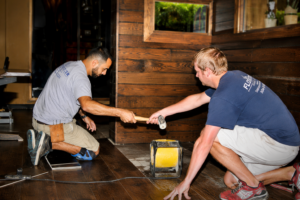 Professional hardwood and luxury vinyl plank flooring installation by Floor de Lis Flooring installers